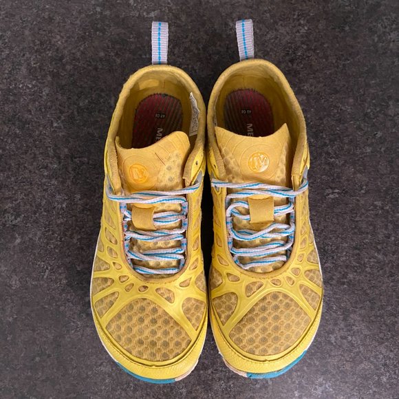 Merrell Yellow and Blue barefoot shoes - Picture 6 of 8